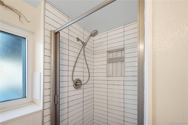 bathroom with walk in shower