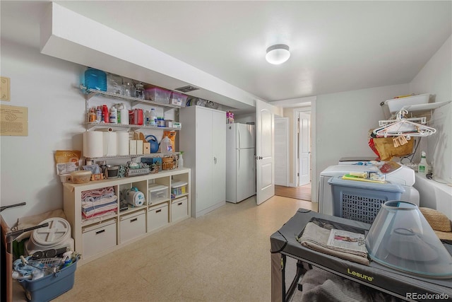 interior space featuring washer / clothes dryer