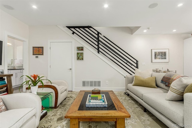 3168 W 29th Ave, Denver, CO 80211 - living room with stairs and recessed lighting