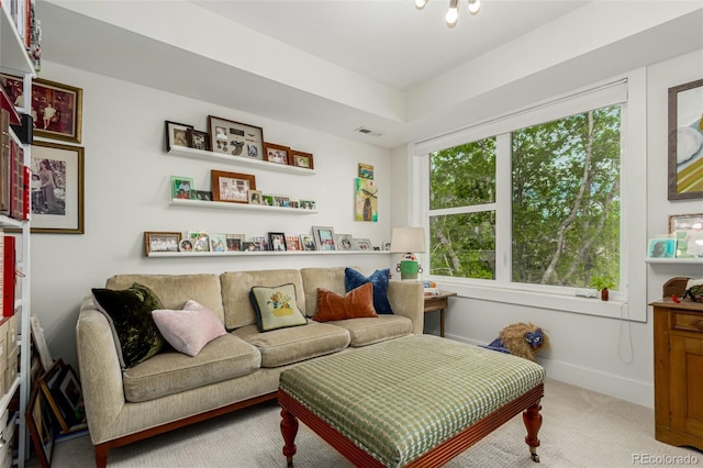 3168 W 29th Ave, Denver, CO 80211 - living area featuring carpet and baseboards