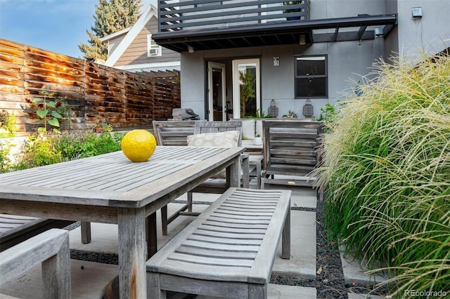 3168 W 29th Ave, Denver, CO 80211 - view of patio featuring outdoor dining space and a balcony