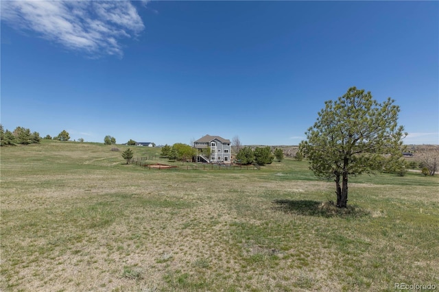 2339 Elkhorn St, Parker, CO 80138 - view of green lawn featuring a rural view