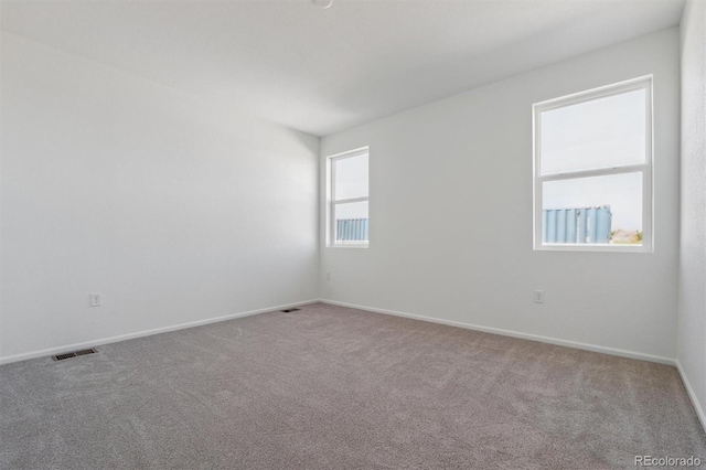 spare room featuring carpet flooring