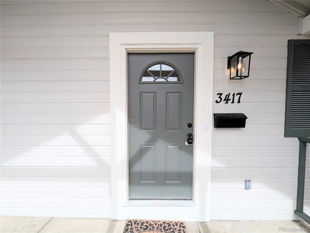 view of doorway to property