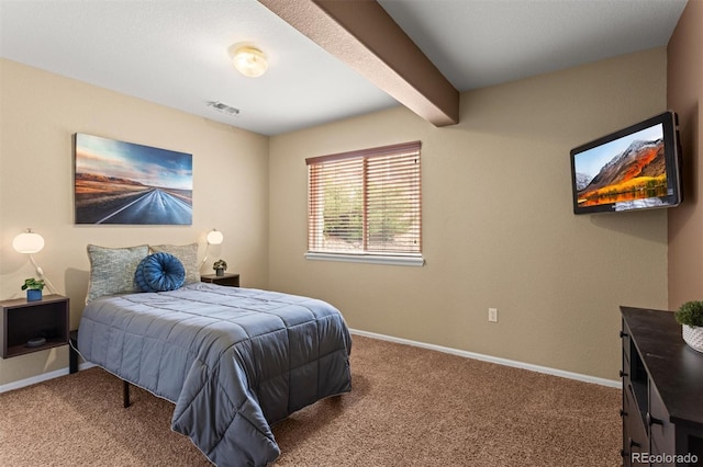 6542 S Tempe St, Aurora, CO 80016 - bedroom with carpet and beam ceiling