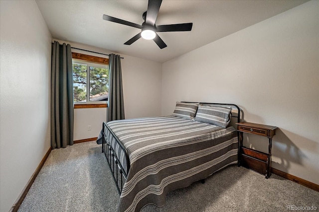 8072 Windwood Way, Parker, CO 80134 - bedroom with baseboards, a ceiling fan, and carpet flooring