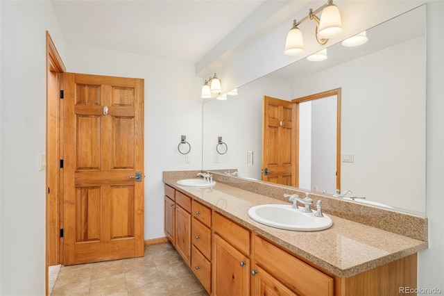 101 Lions Ln, Minturn, CO 81645 - bathroom featuring double vanity and baseboards