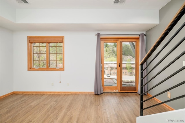 101 Lions Ln, Minturn, CO 81645 - foyer entrance featuring light wood-style floors, stairs, and baseboards