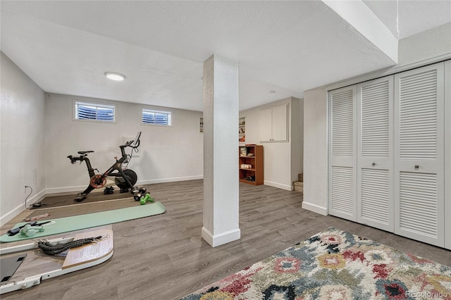 280 Jupiter Dr, Lone Tree, CO 80124 - exercise area featuring wood finished floors and baseboards