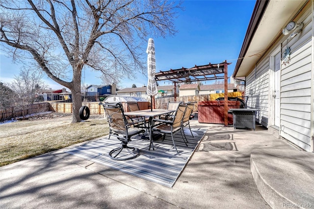 280 Jupiter Dr, Lone Tree, CO 80124 - fenced backyard with outdoor dining area, a patio area, and a pergola
