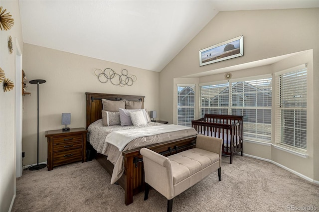 7684 S Monaco Cir, Centennial, CO 80112 - bedroom with lofted ceiling and carpet