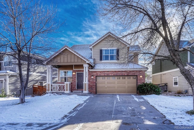 view of front of home featuring a garage