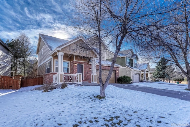 view of front of house featuring a garage