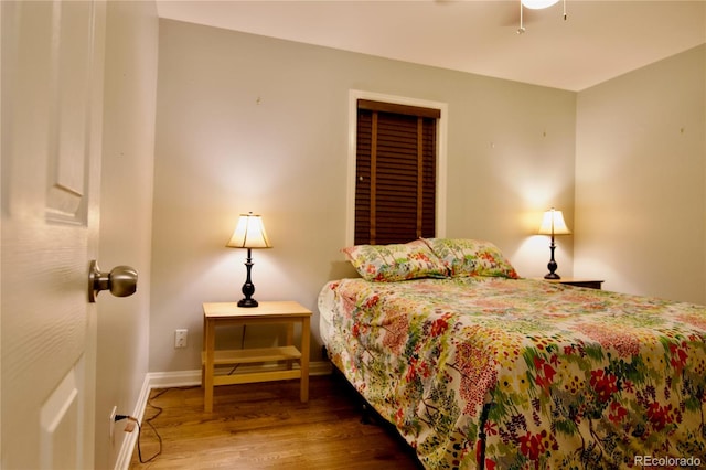 bedroom featuring hardwood / wood-style flooring