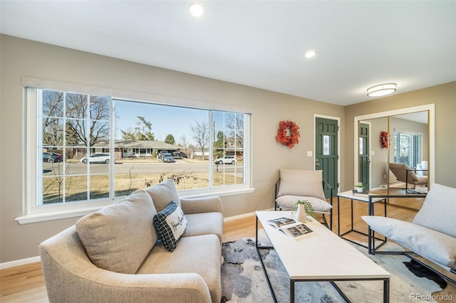 5404 W Rowland Pl, Littleton, CO 80128 - living room with light wood-type flooring and recessed lighting