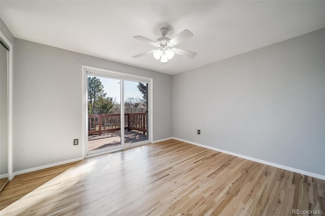 5404 W Rowland Pl, Littleton, CO 80128 - empty room with light wood-type flooring and ceiling fan
