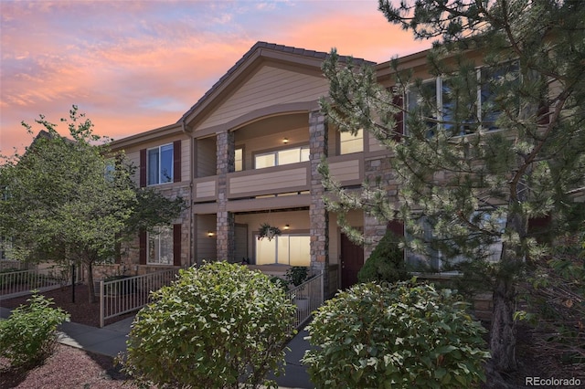 exterior space featuring a balcony