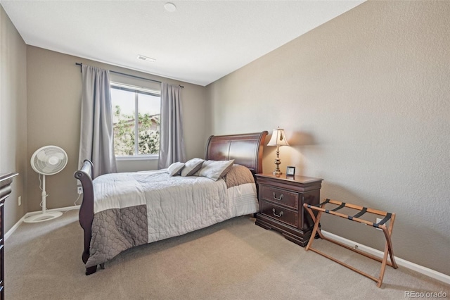 view of carpeted bedroom