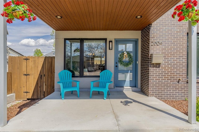 view of patio with fence