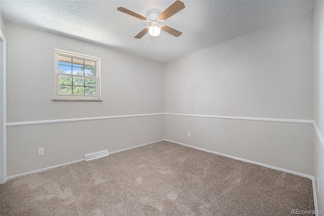 8346 W Woodard Dr, Lakewood, CO 80227 - carpeted empty room featuring ceiling fan, a textured ceiling, and baseboards