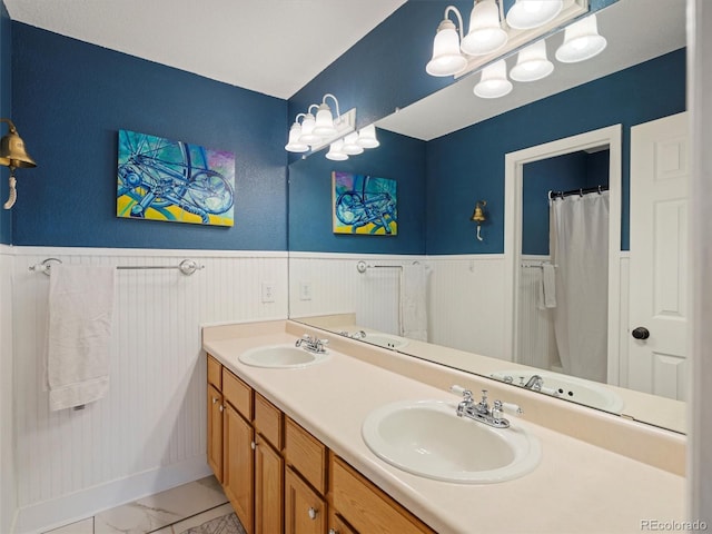 bathroom with vanity