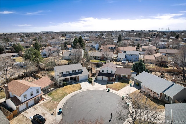 aerial view featuring a residential view