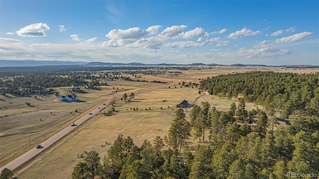 drone / aerial view featuring a rural view