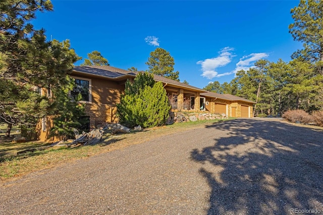 view of front of house featuring a garage