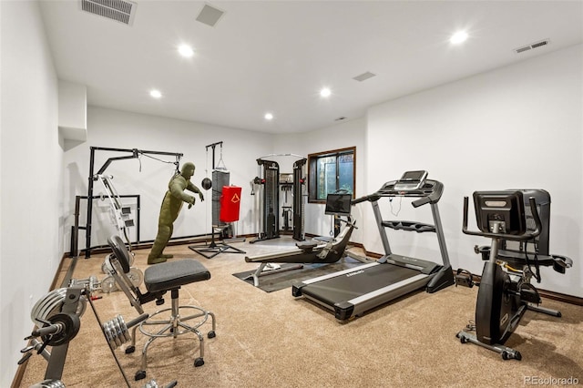 17675 State Highway 83, Colorado Springs, CO 80908 - workout area featuring recessed lighting and carpet