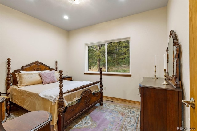 17675 State Highway 83, Colorado Springs, CO 80908 - bedroom featuring light wood-style flooring and recessed lighting