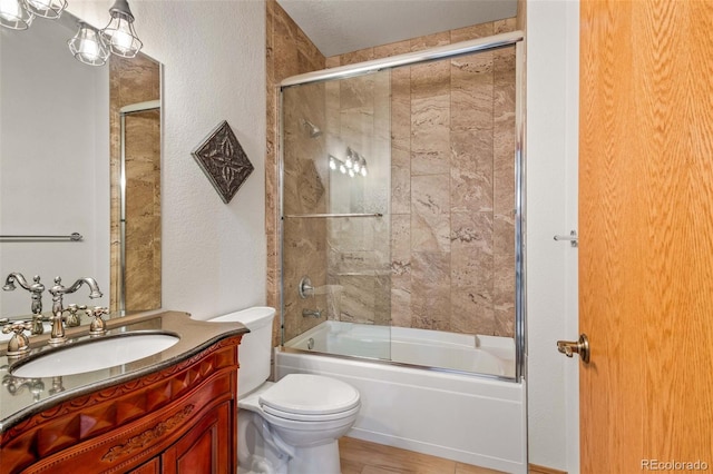 17675 State Highway 83, Colorado Springs, CO 80908 - full bath with vanity, combined bath / shower with glass door, and a textured wall