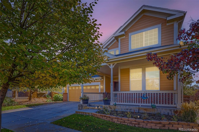 view of front of house with covered porch