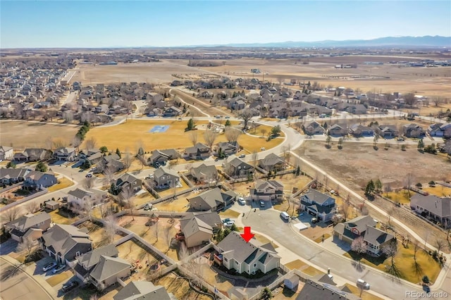 drone / aerial view with a residential view