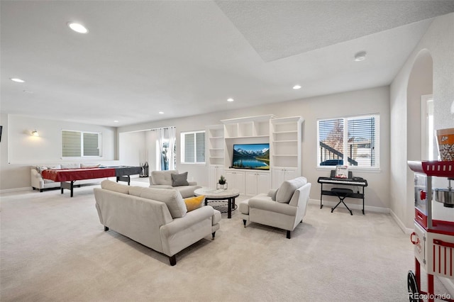 view of carpeted living room