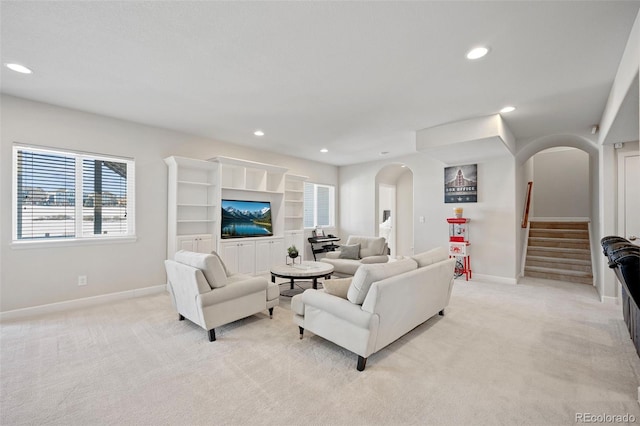 view of carpeted living room