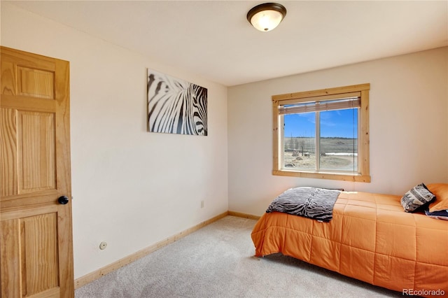 bedroom featuring carpet