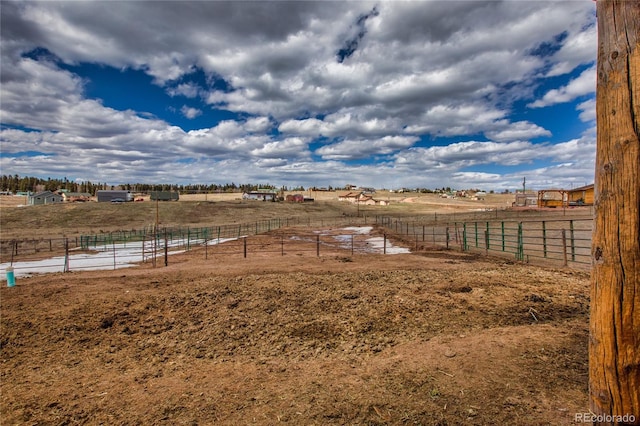 view of yard featuring a rural view