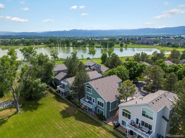 7400 W Grant Ranch Blvd Unit 19, Littleton, CO 80123 - drone / aerial view of a water and mountain view