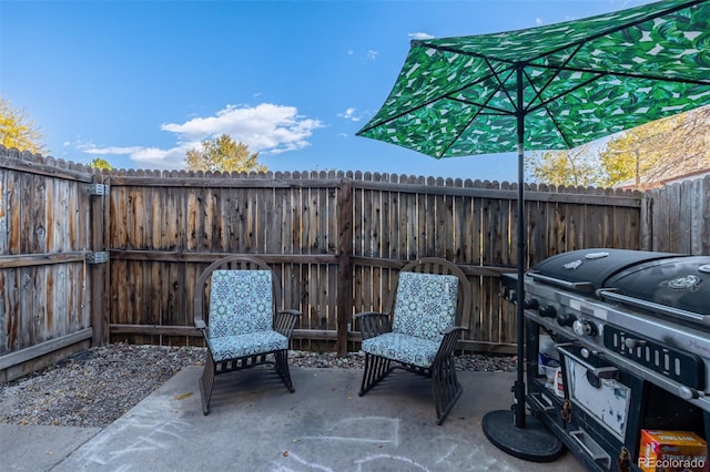 view of patio / terrace featuring area for grilling