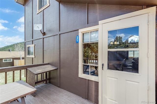 view of doorway to property