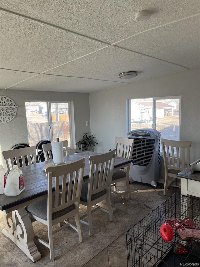 view of tiled dining room