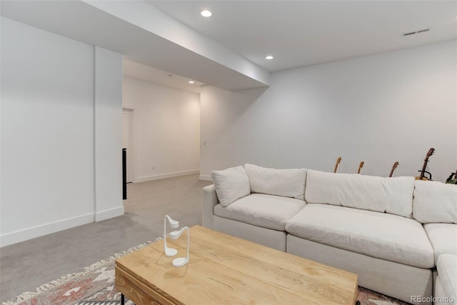 785 Delechant Dr, Erie, CO 80516 - living room featuring light carpet and recessed lighting