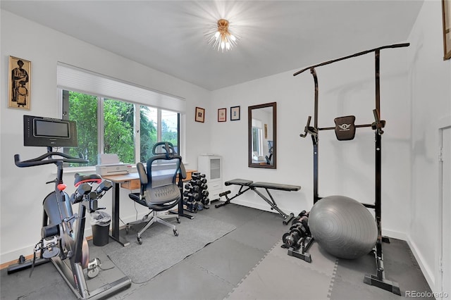 845 Jasmine St, Denver, CO 80220 - workout area featuring baseboards