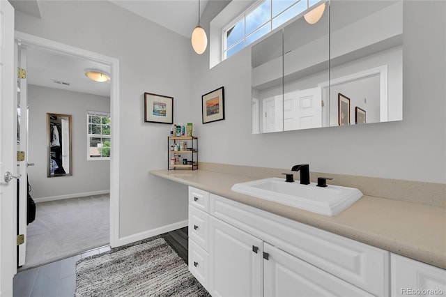 845 Jasmine St, Denver, CO 80220 - bathroom with vanity and baseboards