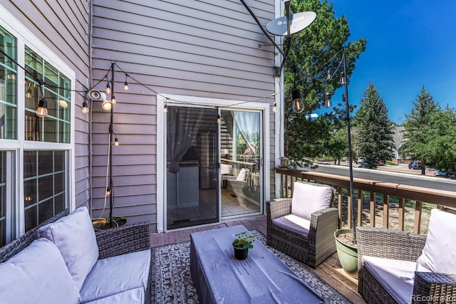 2028 Palm Dr, Colorado Springs, CO 80918 - wooden deck featuring outdoor lounge area