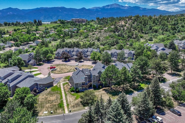 2028 Palm Dr, Colorado Springs, CO 80918 - aerial perspective of suburban area featuring a mountain backdrop
