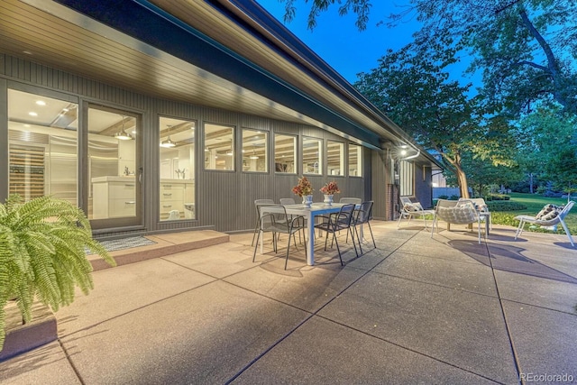 view of patio with outdoor dining area