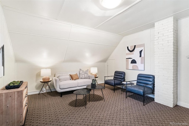 2826 Quitman St, Denver, CO 80212 - carpeted living room with vaulted ceiling and baseboards