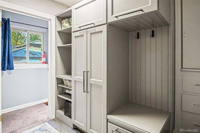 3811 N Clay St, Denver, CO 80211 - mudroom with baseboards and carpet floors