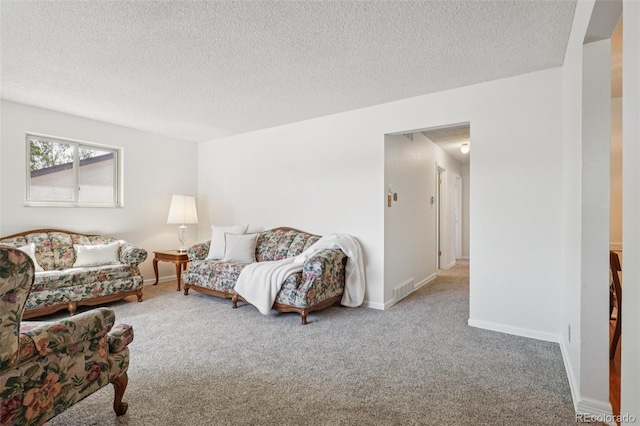 11349 Downing Dr, Northglenn, CO 80233 - carpeted living room with a textured ceiling and baseboards